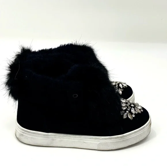 💕SALE💕 Sam Edelman Black Fur Leland Sneaker - Picture 5 of 9